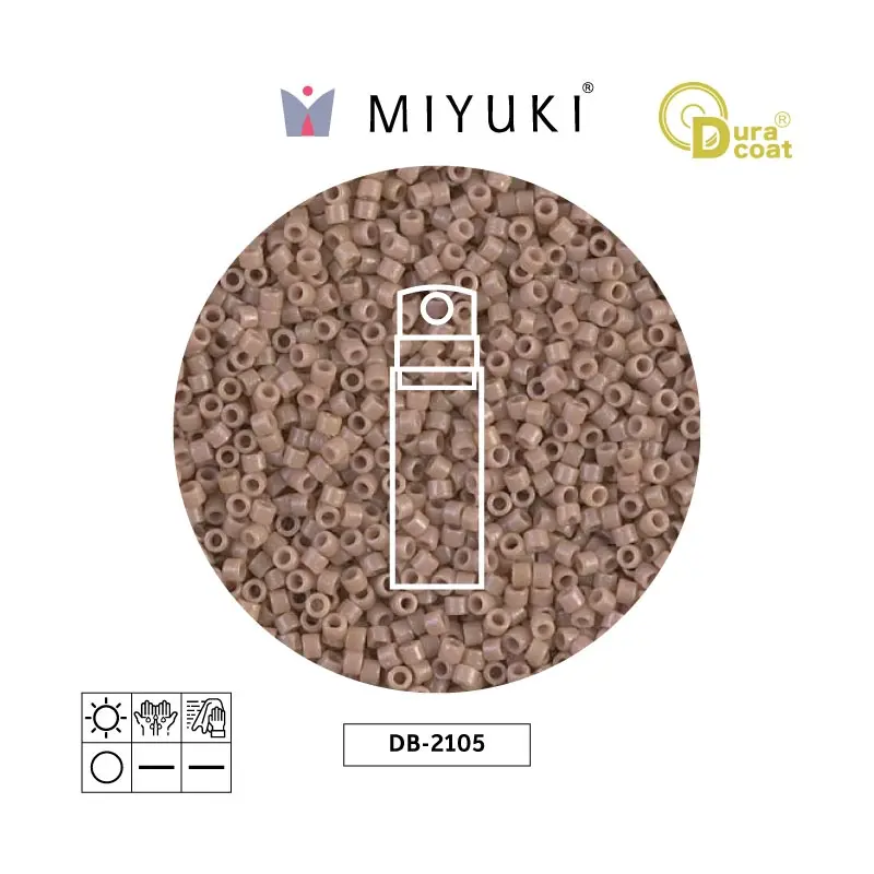 Miyuki delica 11/0 DB2105 opaco beige Duracoat x 10g