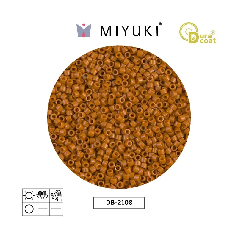 Miyuki delica 11/0 DB2108 opaco kiwi Duracoat x 50gr