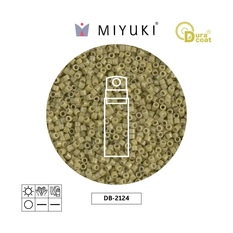 Miyuki delica 11/0 DB2124 opaco cactus Duracoat x 10g