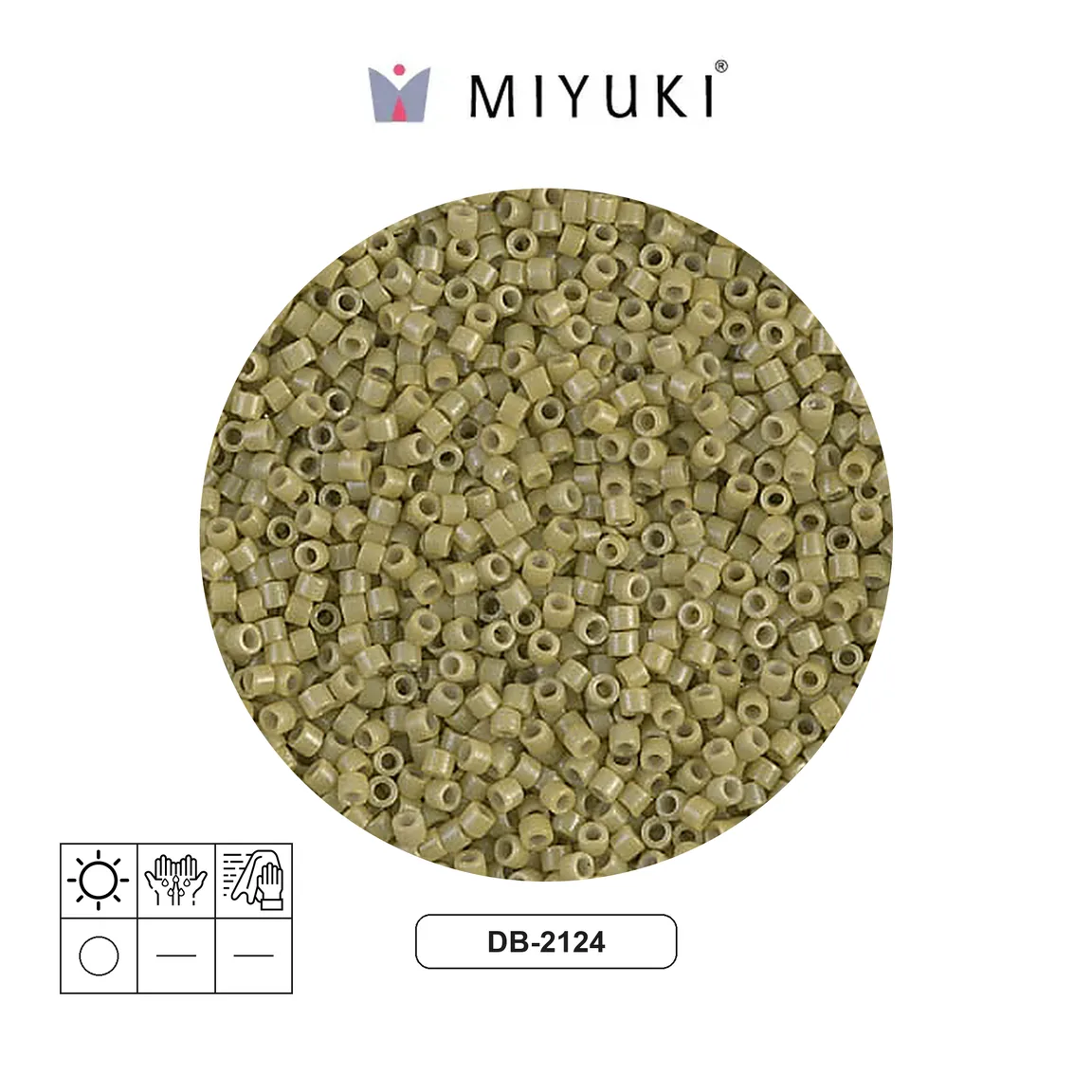 Miyuki delica 11/0 DB2124 opaco cactus Duracoat x 50g
