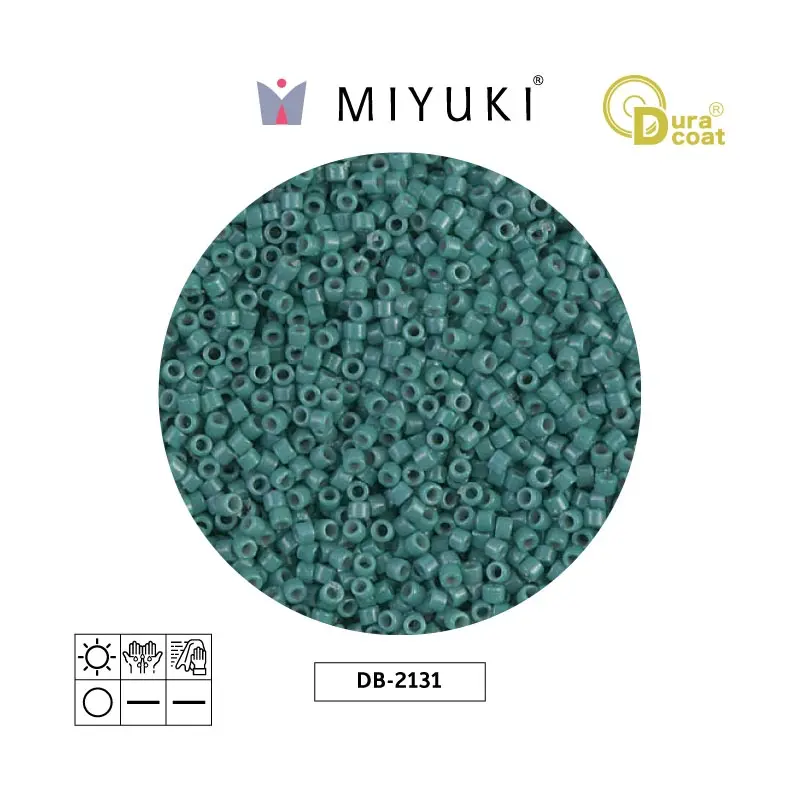 Miyuki delica 11/0 DB2131 opaco eucalyptus Duracoat x 50g