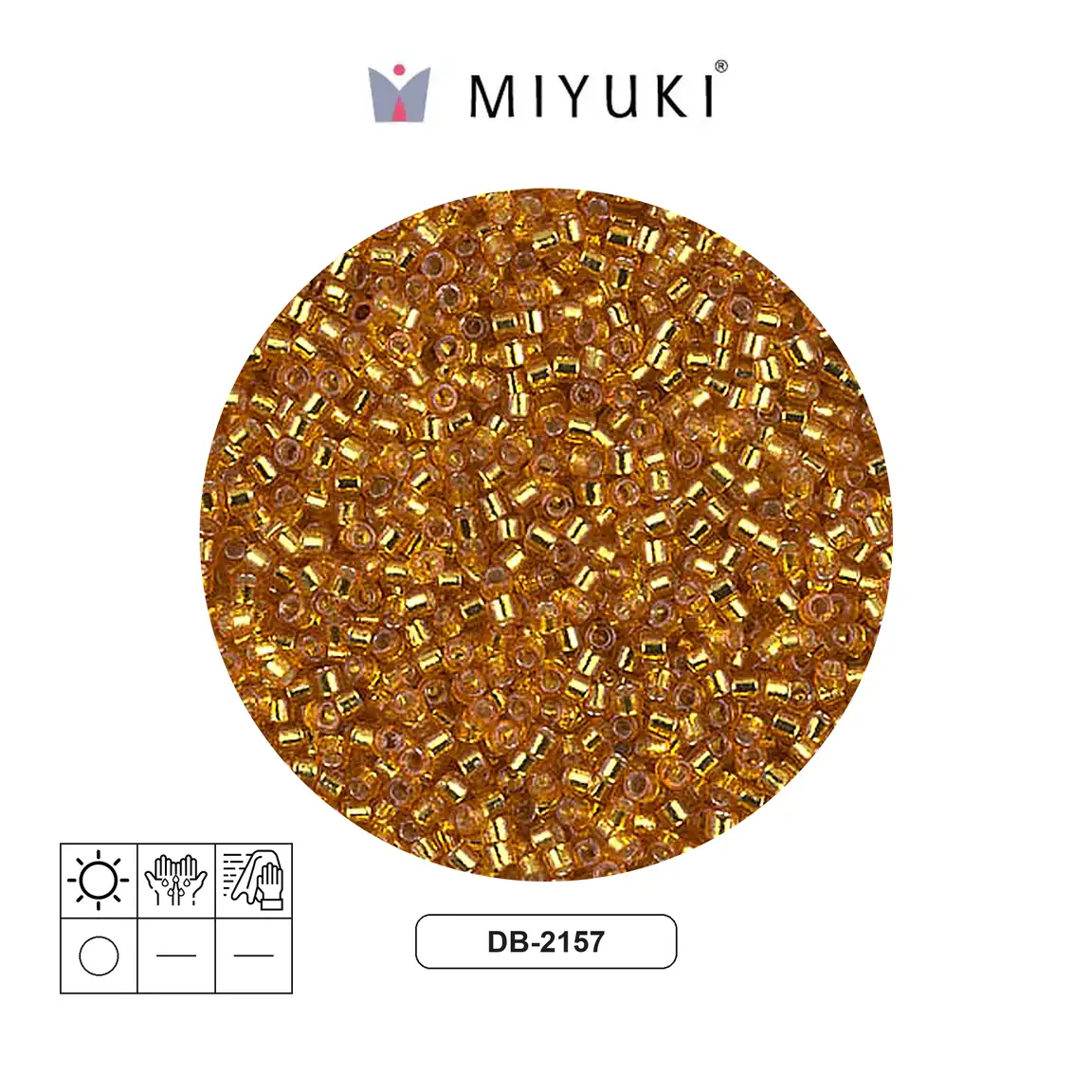 Miyuki delica 11/0 DB2157 plateado forrado amarillo sherbet x 2G