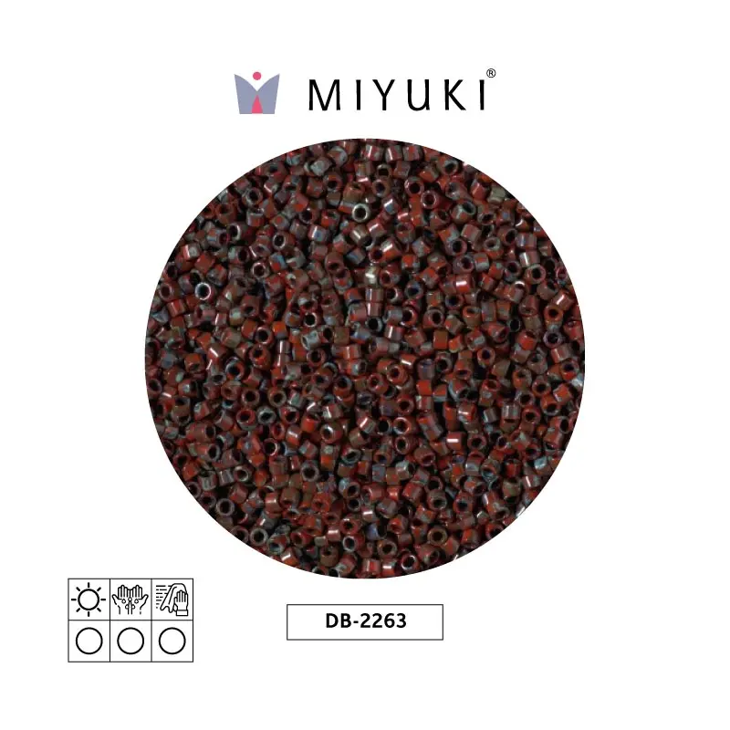 Miyuki delica 11/0 DB2263 opaco rojo picasso x 50g