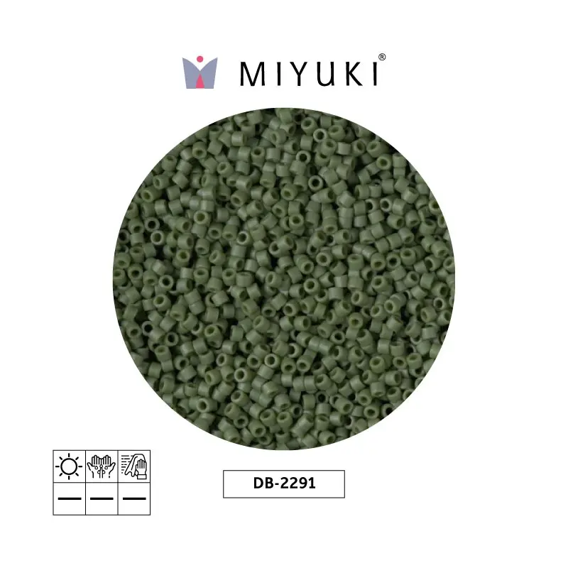 Miyuki delica 11/0 DB2291 glazed verde opaco x 50g