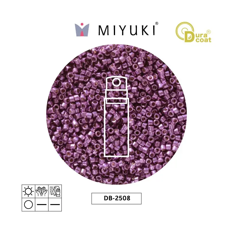 Miyuki delica 11/0 DB2508 Duracoat galvanizado morado orchid x 10g