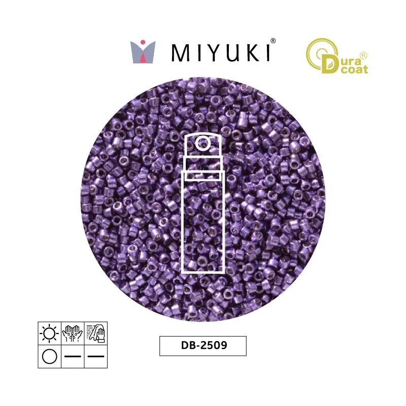 Miyuki delica 11/0 DB2509 Duracoat galvanizado oscuro lila x 10g