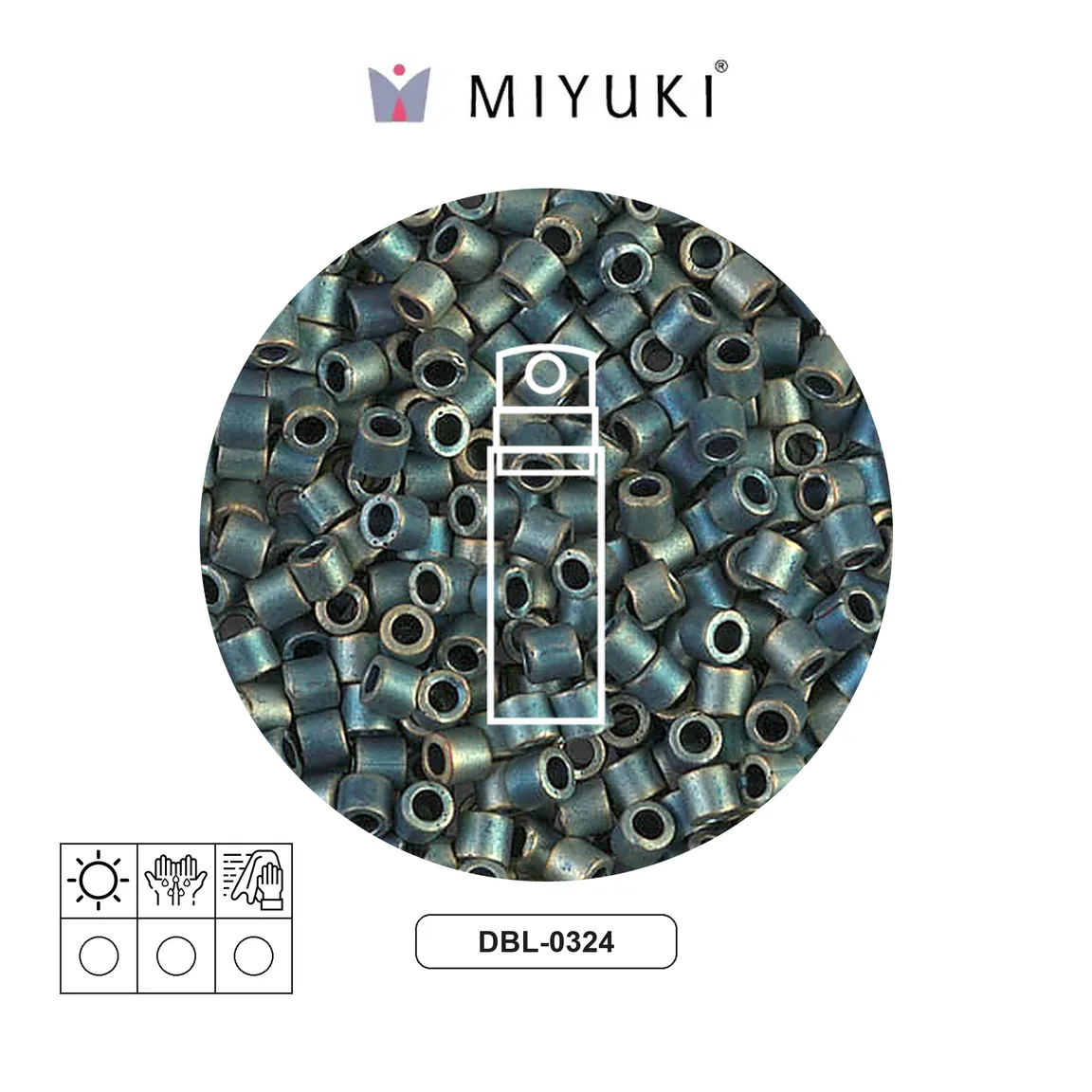 Miyuki delica 8/0 DBL0324 mate metalizado patina AB x 10gr