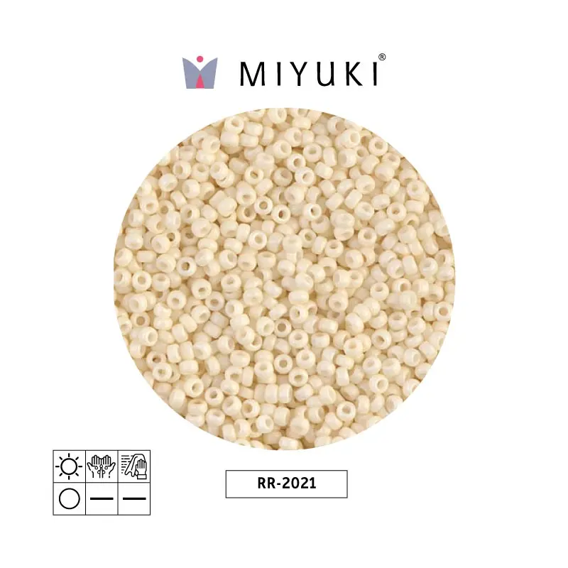 Mostacilla Miyuki rocalla 11/0 RR2021 mate opaco crema x 250g