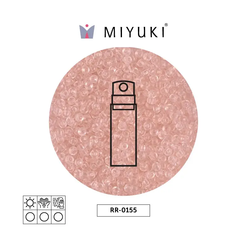 Mostacilla Miyuki rocalla 11/0 RR0155 transparente claro tea rose x 10g