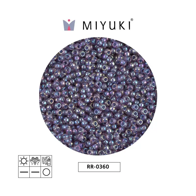 Mostacilla Miyuki rocalla 11/0 RR0360 forrado claro morado AB x 250g