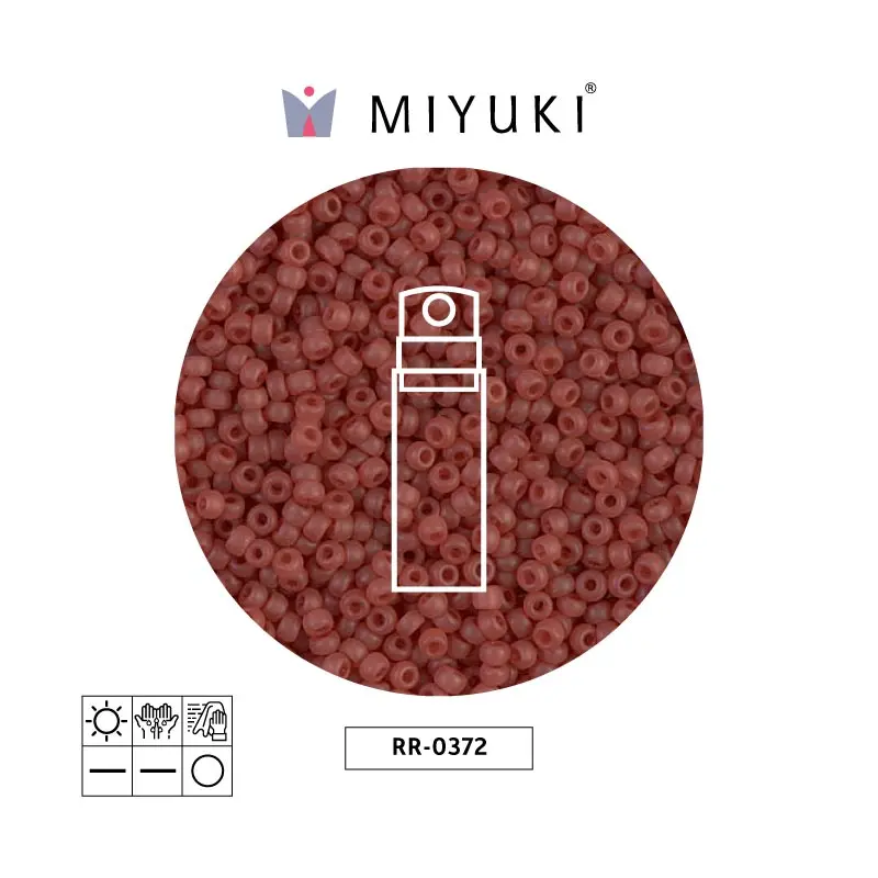 Mostacilla Miyuki rocalla 11/0 RR0372 mate rojo x 10g