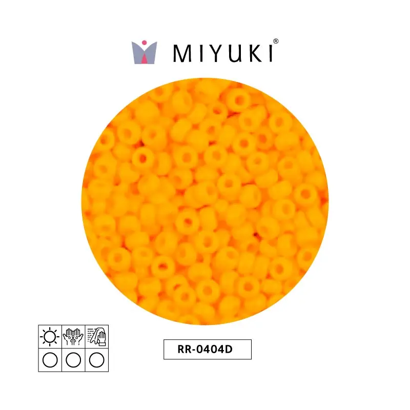 Mostacilla Miyuki rocalla 11/0 RR0404D opaco naranja amarillo x 250g