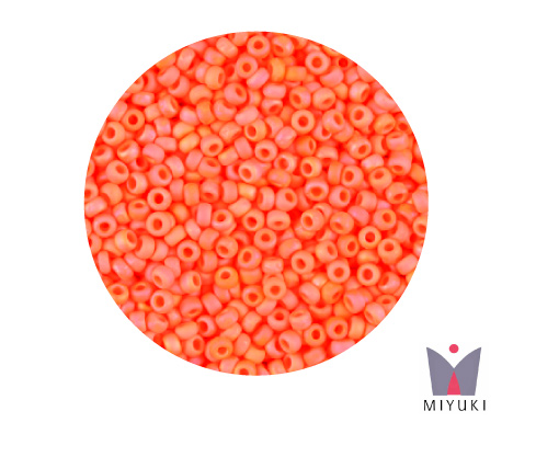Mostacilla Miyuki rocalla 11/0 RR0406FR mate opaco naranja AB x 250g