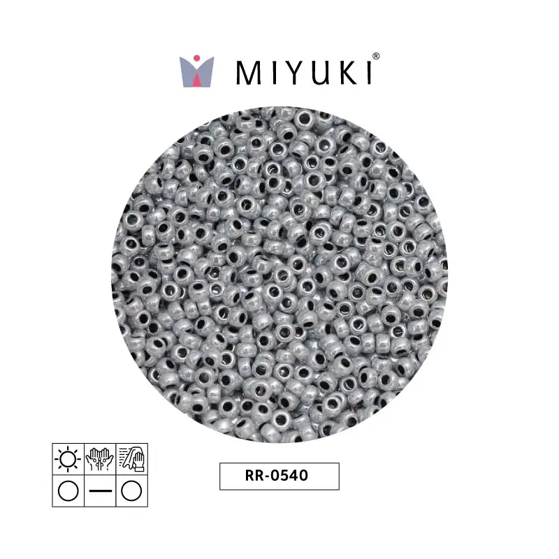 Mostacilla Miyuki rocalla 11/0 RR0540 forrado gris mist brillo x 250g