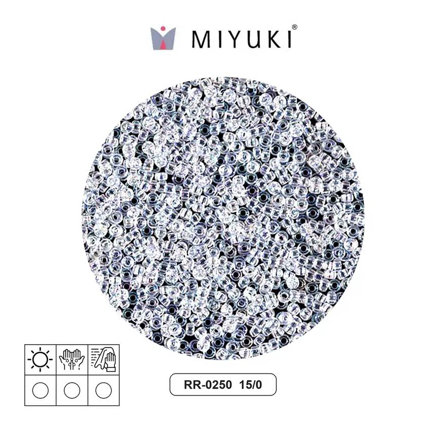 Mostacilla Miyuki rocalla 15/0 RR0250 cristal AB x 250g