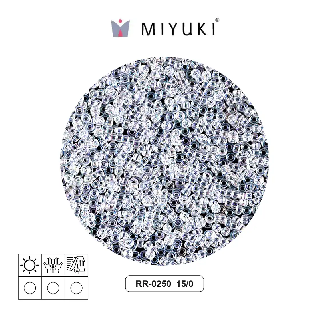 Mostacilla Miyuki rocalla 15/0 RR0250 cristal AB x 250g