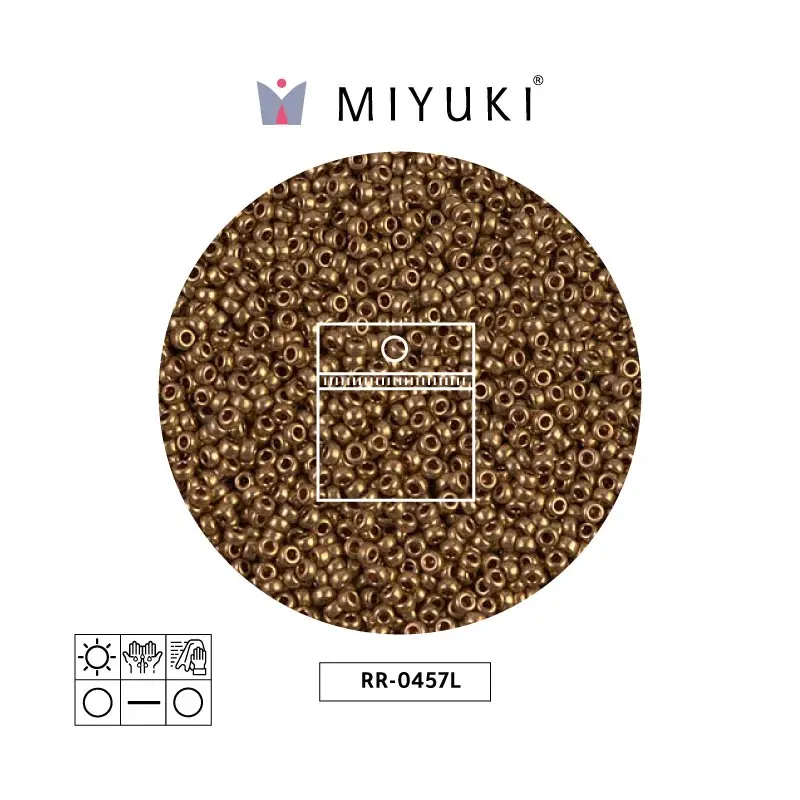Mostacilla Miyuki rocalla 15/0 RR0457L metalizado claro bronce x 20g