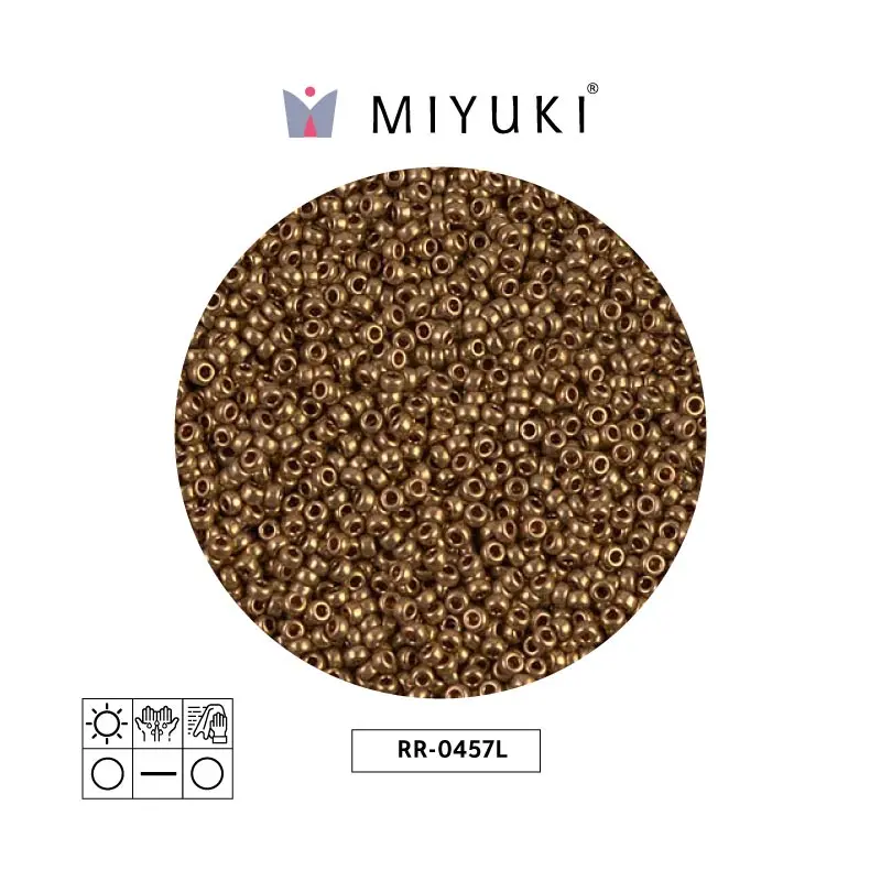 Mostacilla Miyuki rocalla 15/0 RR0457L metalizado claro bronce x 250gr