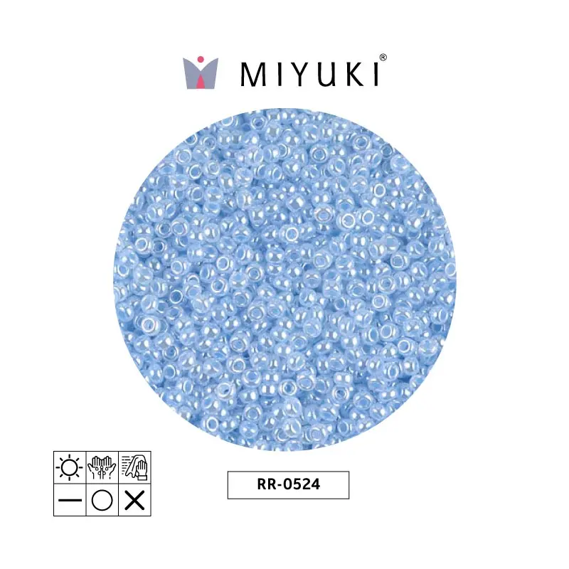 Mostacilla Miyuki rocalla 15/0 RR0524 claro azul Ceylon perlado x 250g