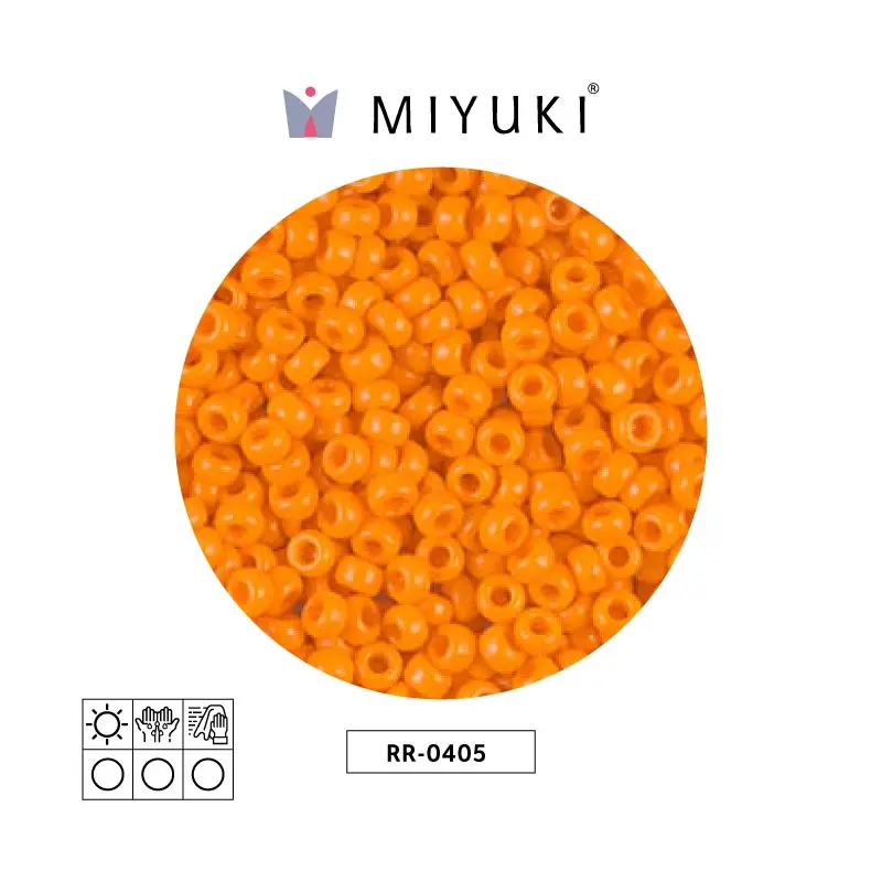Mostacilla Miyuki rocalla 6/0 RR0405 opaco medium naranja x 250g