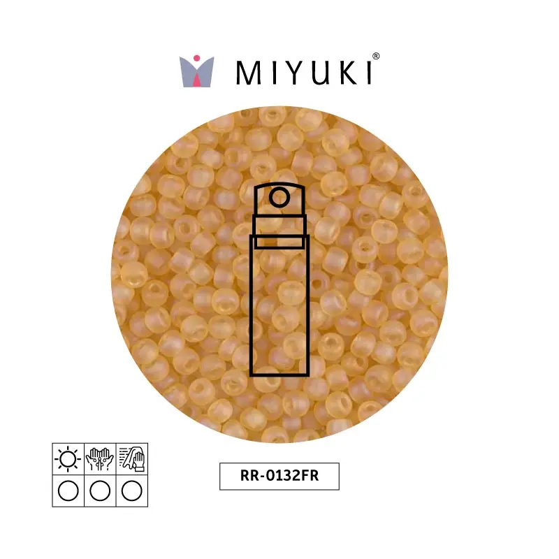 Mostacilla Miyuki rocalla 8/0 RR0132FR mate transparente claro amarillo AB x 10g