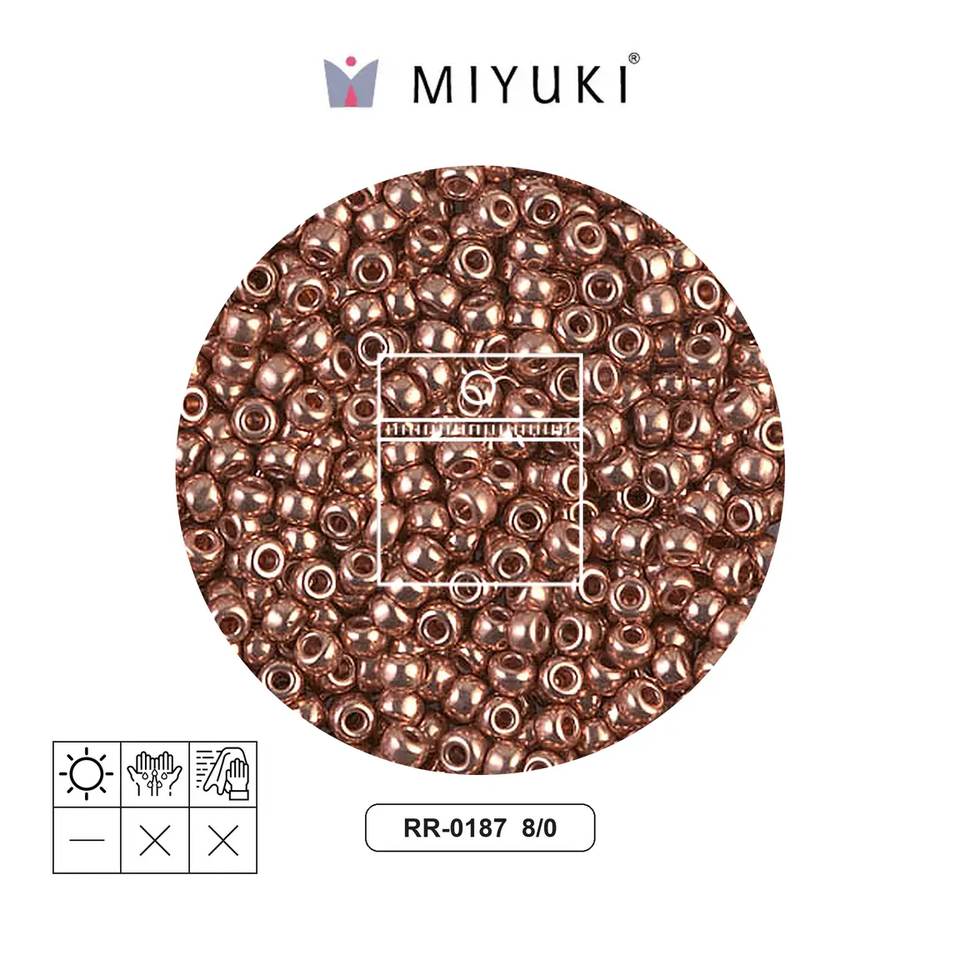 Mostacilla Miyuki rocalla 8/0 RR0187 copper plated x 10g