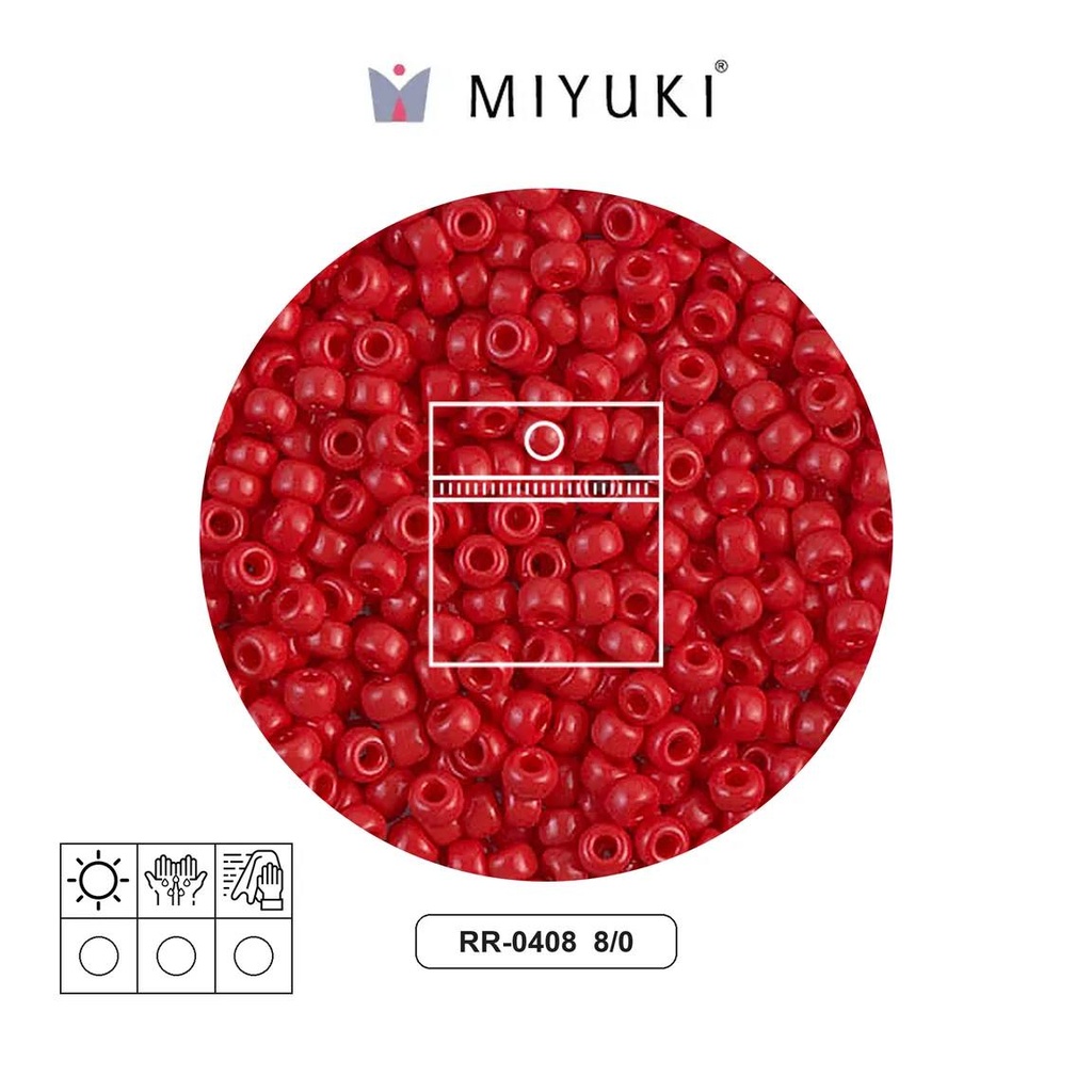 Mostacilla Miyuki rocalla 8/0 RR0408 opaco maroon x 25g
