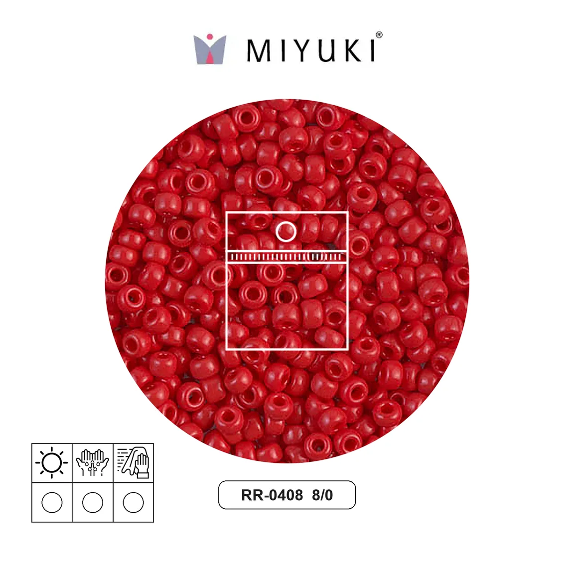 Mostacilla Miyuki rocalla 8/0 RR0408 opaco maroon x 25g