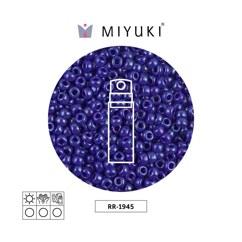 Mostacilla Miyuki rocalla 8/0 RR1945 opaco azul brillo x 10g