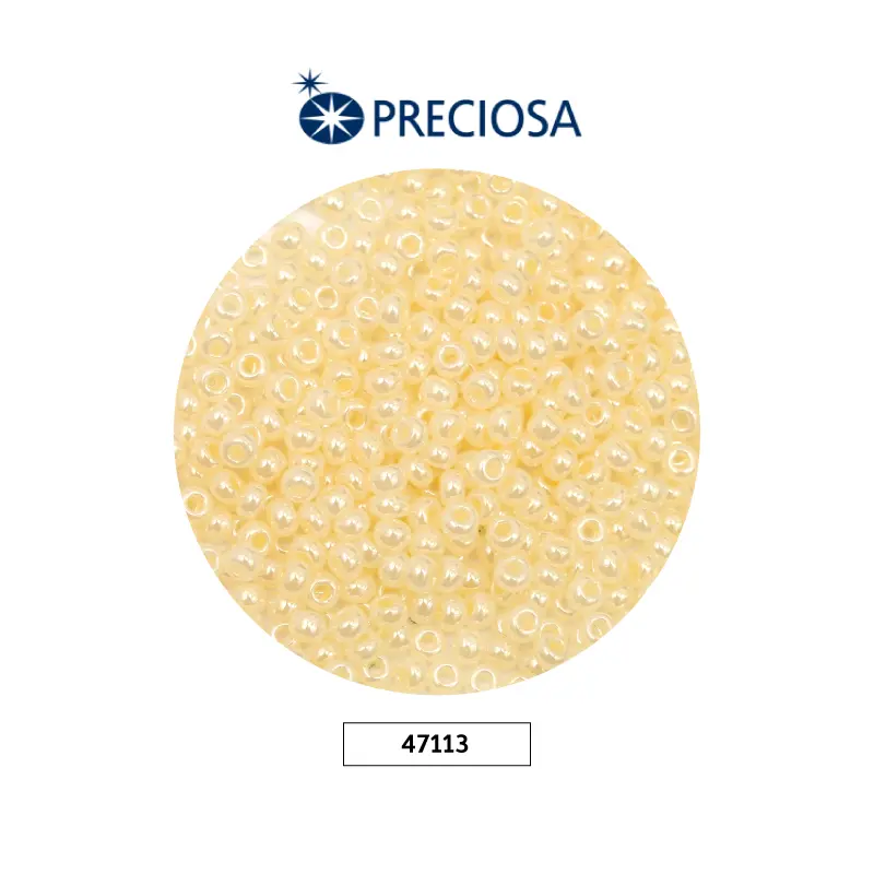 Mostacilla checa preciosa 10/0 2mm 47113 P crema x 50g