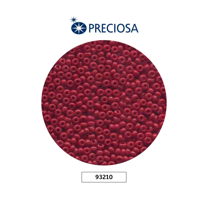 Mostacilla checa preciosa 10/0 2mm 93210 rojo oscuro x 500g