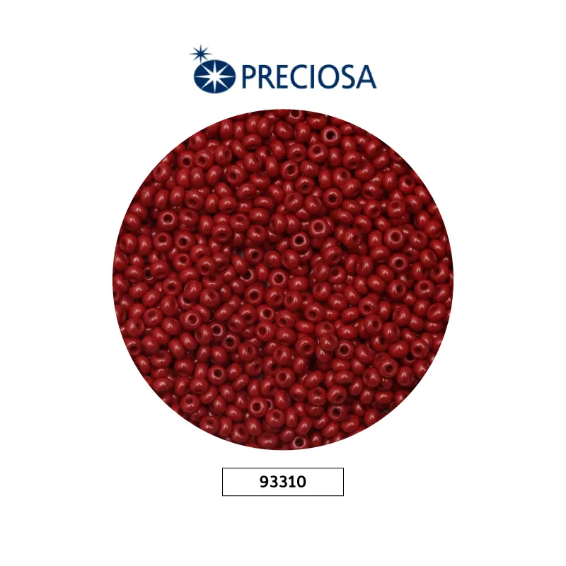 Mostacilla checa preciosa 2mm 93310 OP vinotinto x 500g