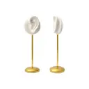 Soporte exhibidor oreja blanco izquierda 14.5x4cm x und