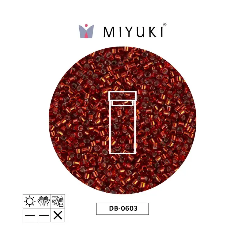 Miyuki delica 11/0 DB0603 silver lined brick red x 3g