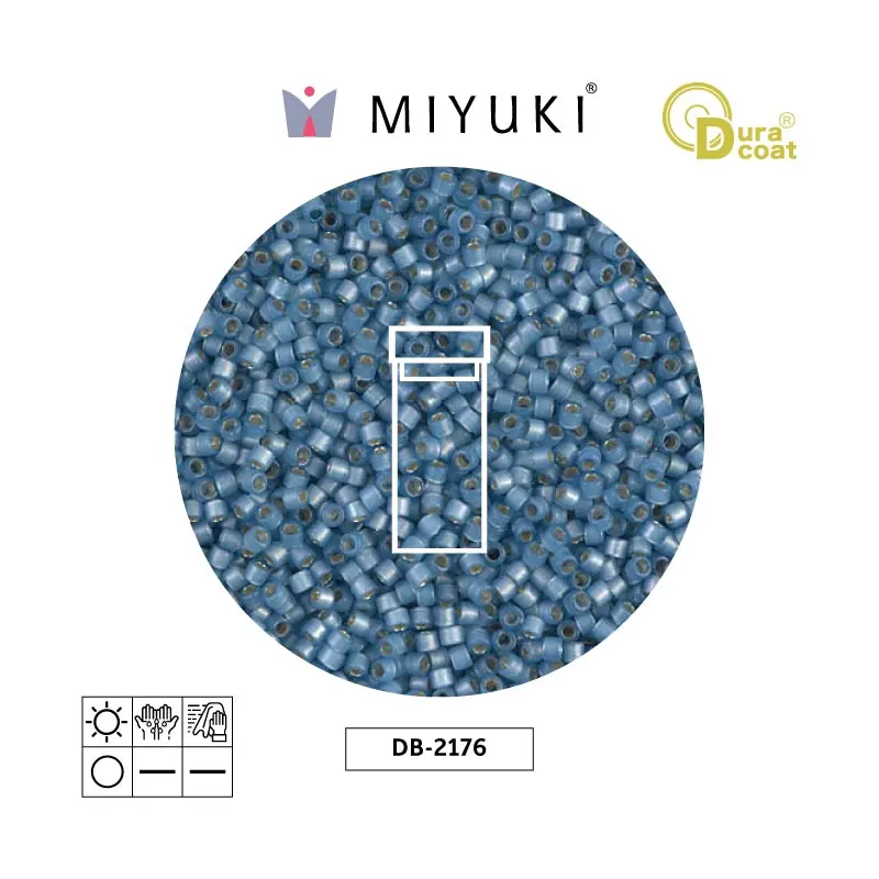 Miyuki delica 11/0 DB2176 duracoat azul satinado x 3g