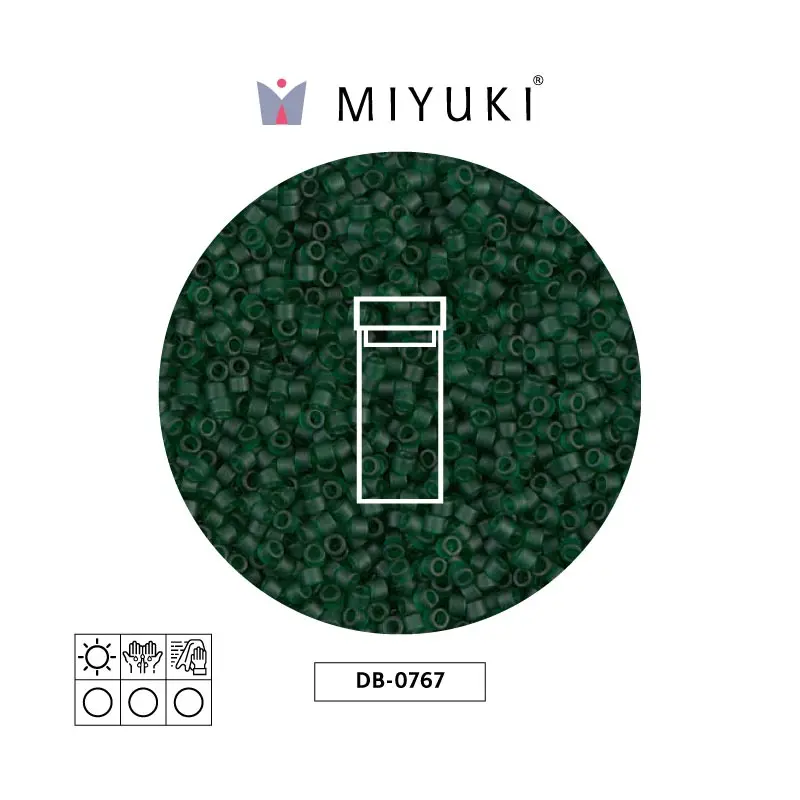 Miyuki delica 11/0 DB0767 mate transparente verde x 3g