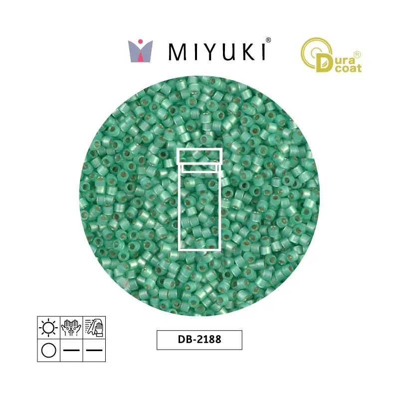 Miyuki delica 11/0 DB2188 Duracoat spearmint x 3g