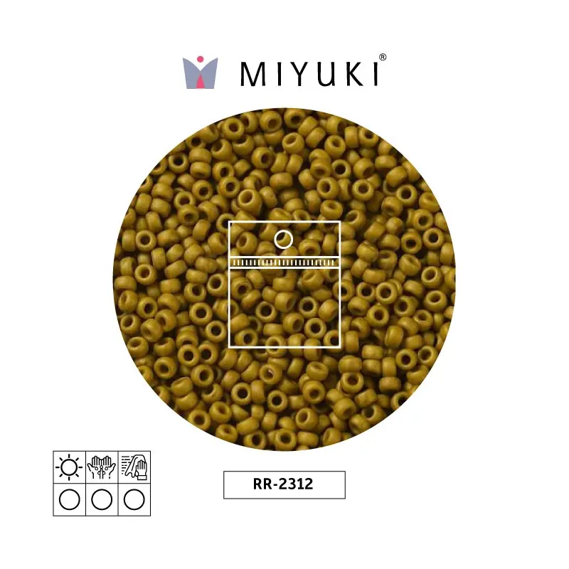 Mostacilla Miyuki rocalla 11/0 RR2312 mate opaco glazed basil verde AB x 25g