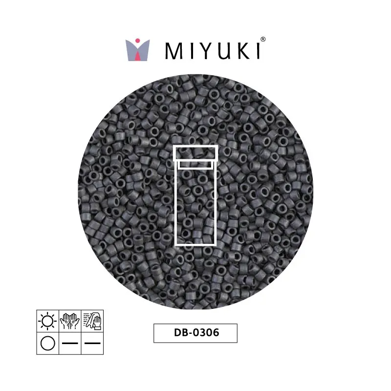Miyuki delica 11/0 DB0306 mate metalizado slate x 3g