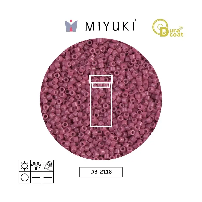 Miyuki delica 11/0 DB2118 opaco pansy Duracoat x 3g