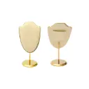 Exhibidor cuello bronce beige 6x12cm