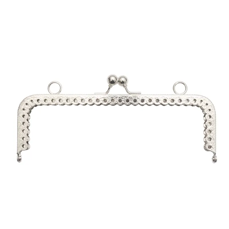 Marco de bolso para tejer niquel 16x5.3cm x und