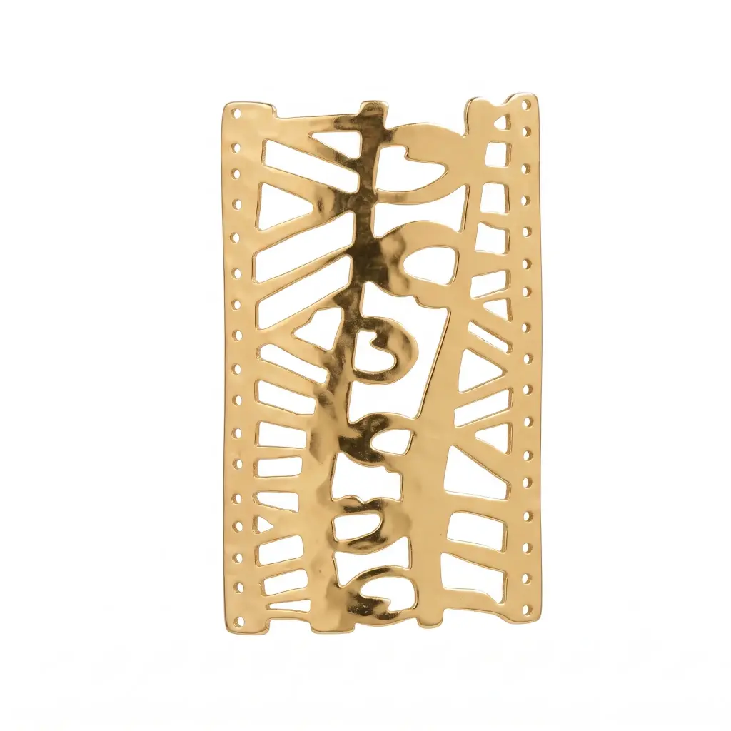Placa Mishky safari 3x6 dorada