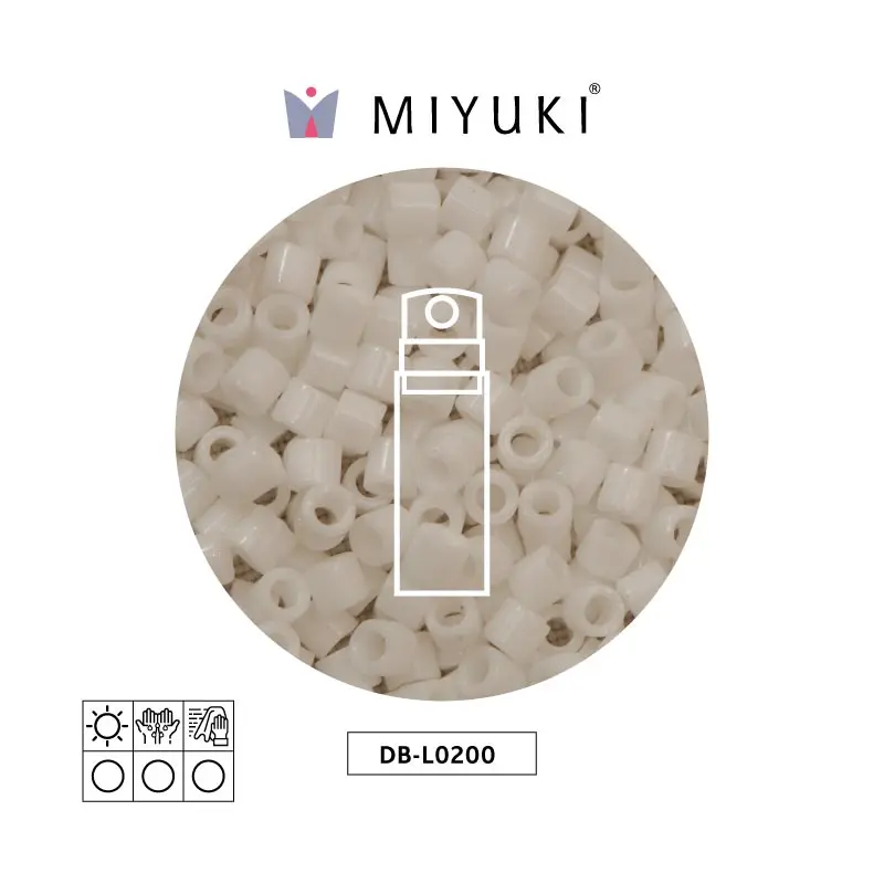 Miyuki delica 8/0 DBL0200 opaco tiza blanco x 10g