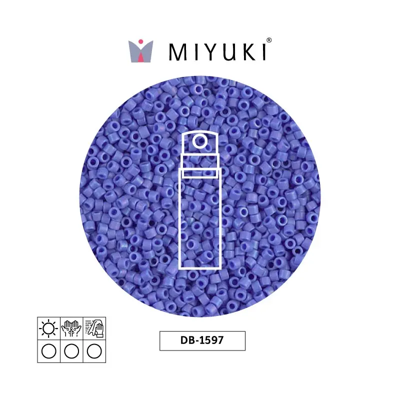 Miyuki delica 11/0 DB1597 matte opaque cyan blue AB x 10g