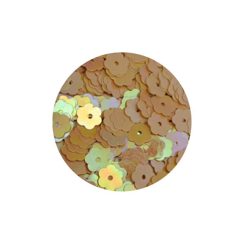 Lentejuela flor beige 5mm