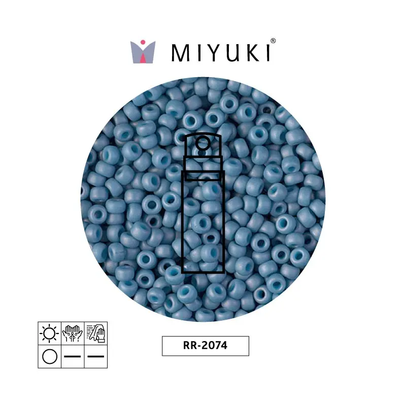 Mostacilla Miyuki rocalla 8/0 RR2074 opaque pale denim satin x 10g