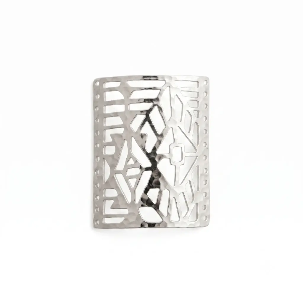 Placa Mishky Mali 3x4cm plateada