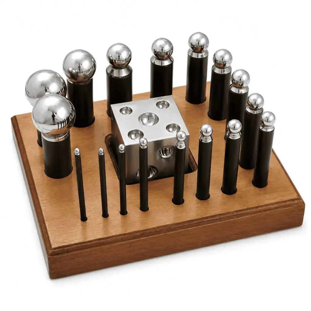 17 Pieces Dapping Punch Set with Block DAP-025