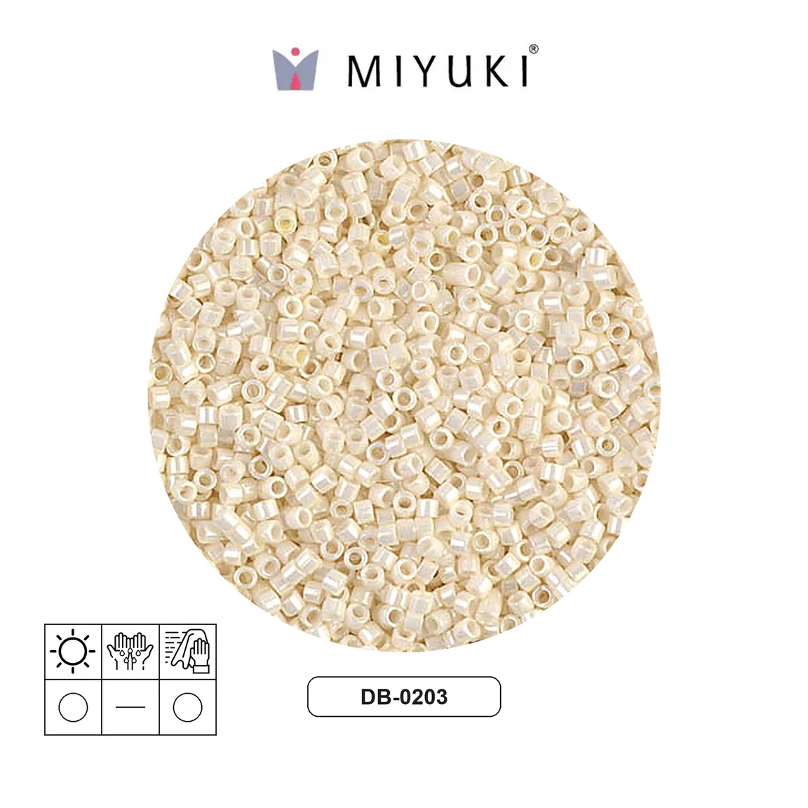 Miyuki delica 11/0 DB0203 cream ceylon x 50g